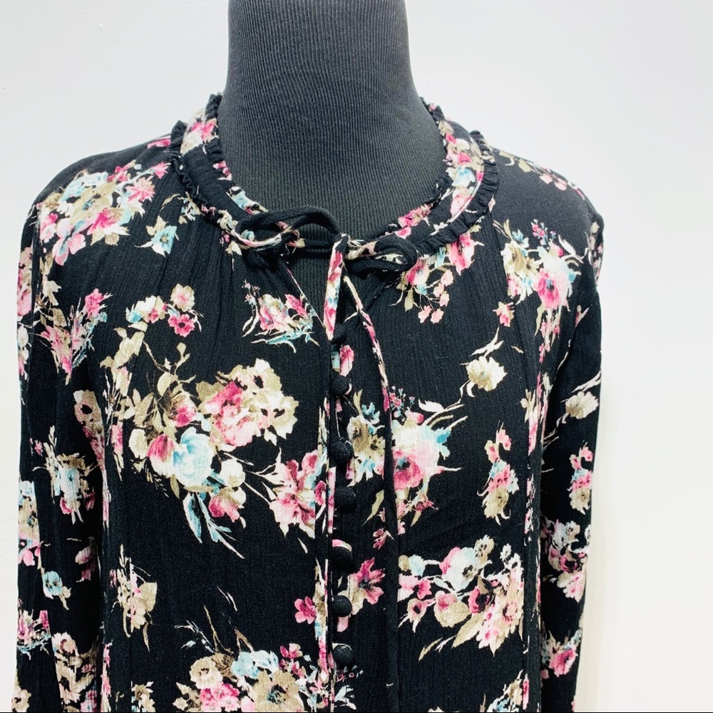 Ro&De Ruffle Hem Floral Women Clothing Dress - Picture 6 of 7